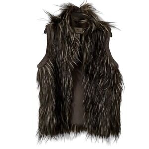 American Widgeon Girl's Gray Blend Faux‎ Fur Vest Size 6